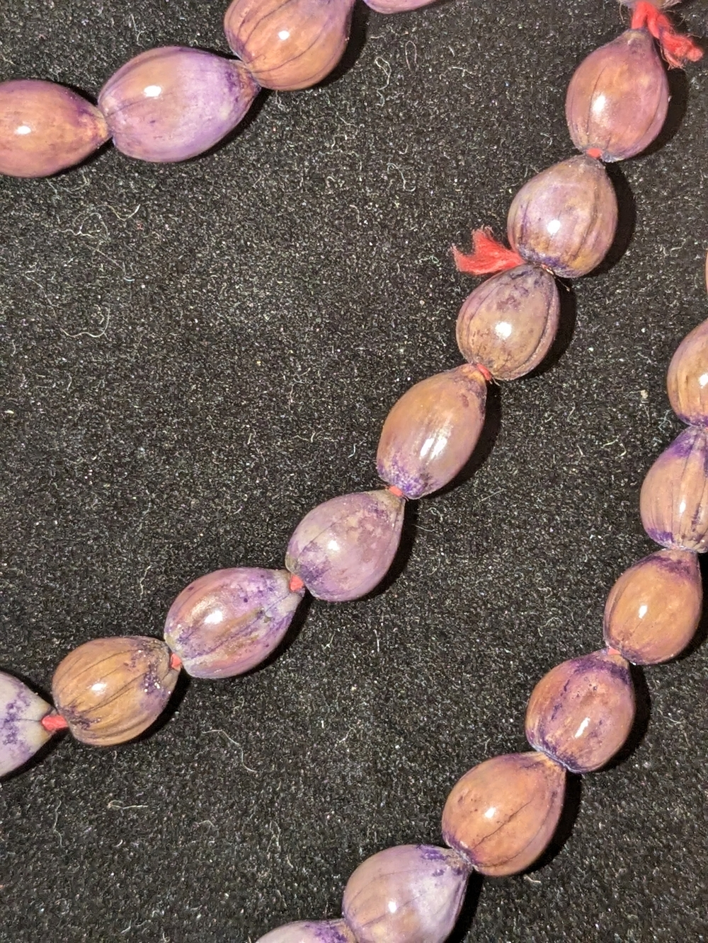 56" Purple Dyed Job's Tears Seed Bead Necklace